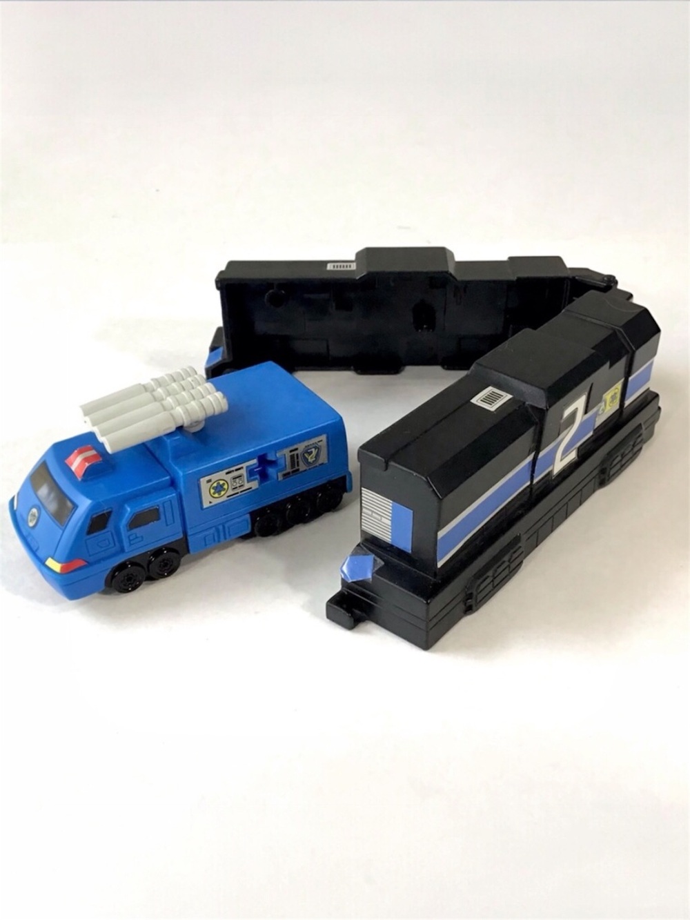 2000 Power Rangers Lightspeed Rescue McDonalds Happy Meal Blue Rail Rescue Train